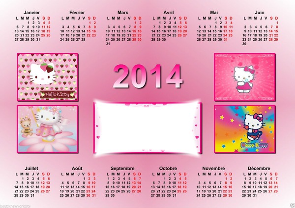 calendrier Hello Kitty Fotomontasje