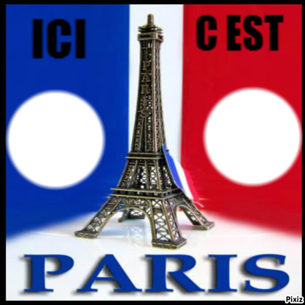 ICI C EST PARIS tour effeil Montaje fotografico