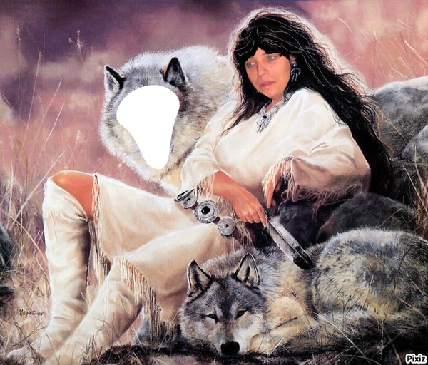 Dany et les loups 2 Фотомонтаж