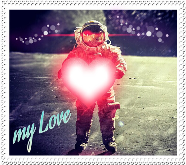 my Love im Weltall Fotomontáž