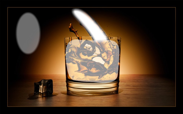 un whisky Photo frame effect