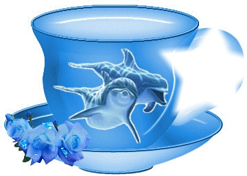 tasse de dauphin Photo frame effect