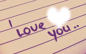 I love you #Coeur#Ecriture#love Fotomontaža