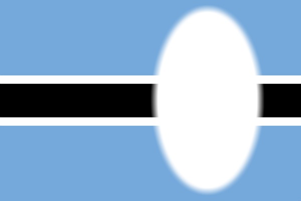 Botswana flag フォトモンタージュ