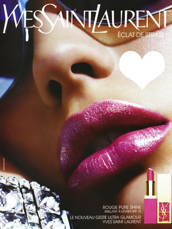 Yves Saint Laurent Rouge Pure Shine Advertising Photomontage