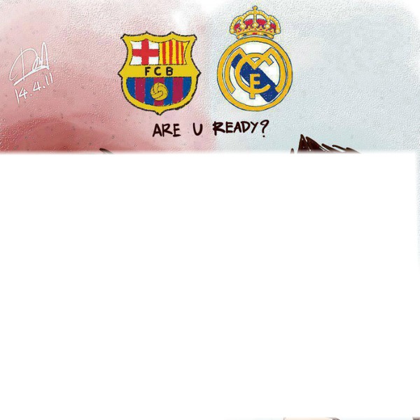 pones una foto de tu amigo que le guste Barcelona Y Real Madrid Фотомонтаж