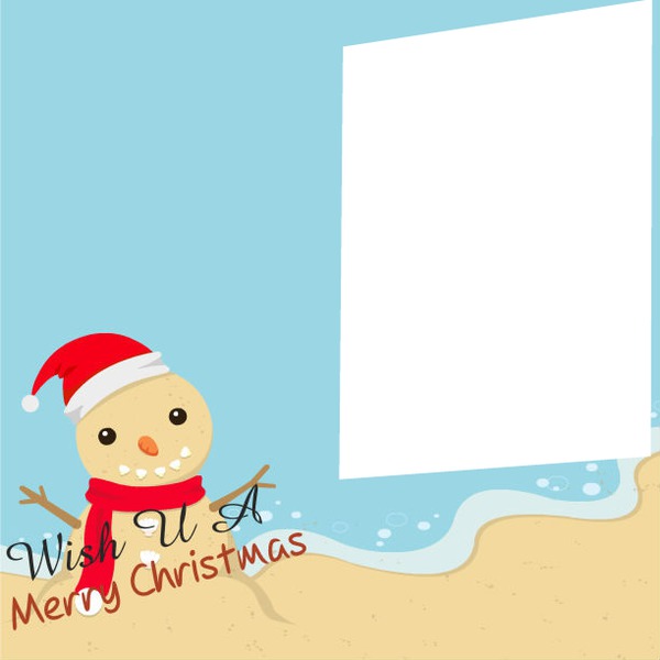 wish u a merry christmas Photo frame effect