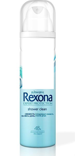 Rexona Women Shower Clean Deodorant Spray フォトモンタージュ