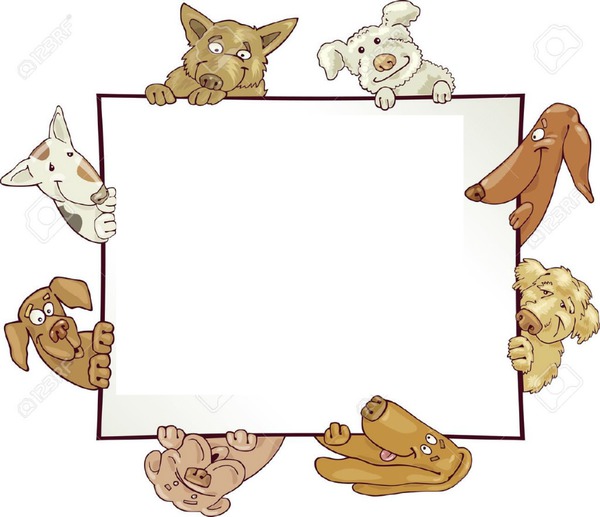 1 cadre avec 8 chiens 1 photo Photomontage