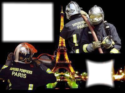 pompier de paris 2 Photo frame effect