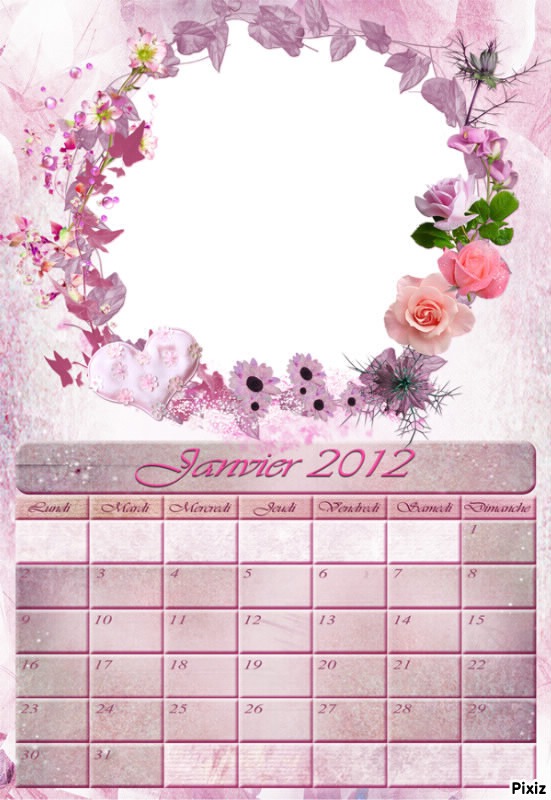 calendrier 2012 Fotomontaggio