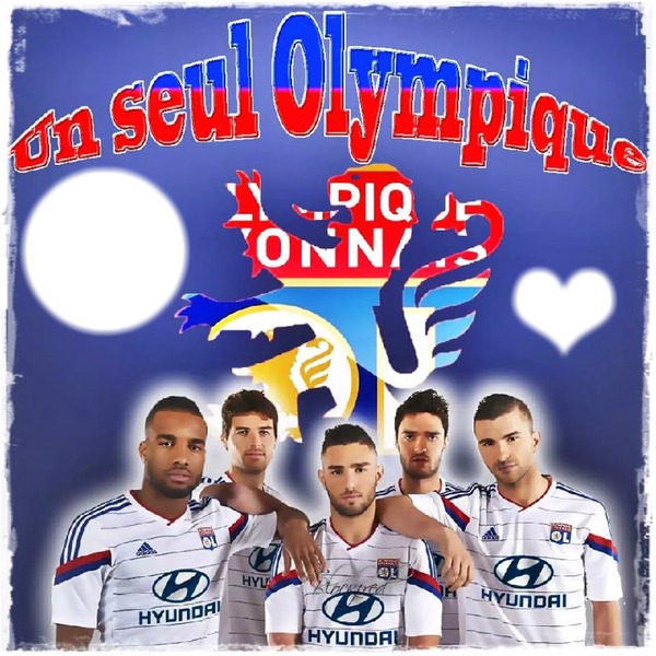 un seul olympique L'Olympique Lyonnais Fotomontage