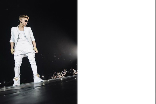 Justin Bieber book tour Fotomontaggio