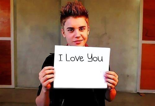 Justin Bieber te dis I Love You :)) Montage photo