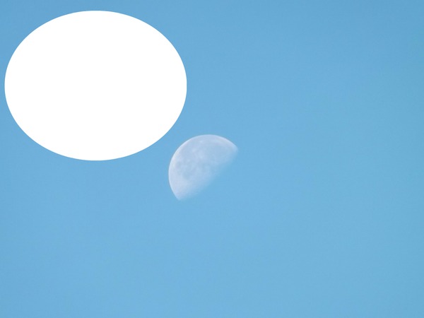 la lune en plein jour Фотомонтаж