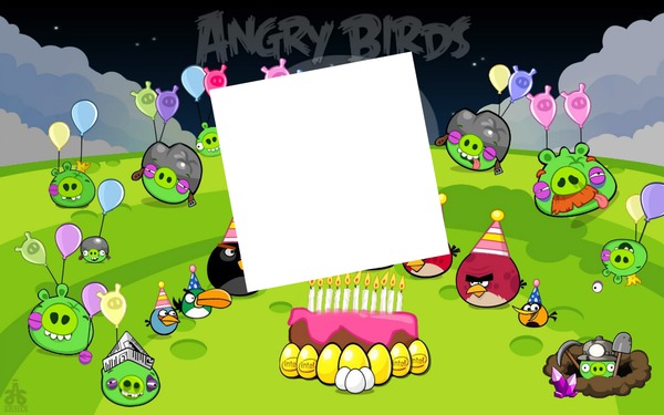 Party Angry Birds Photo frame effect