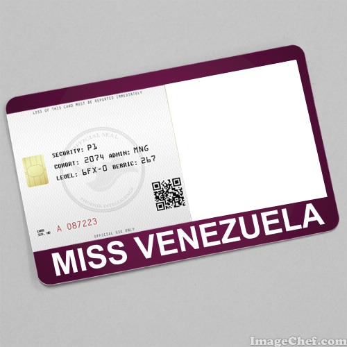 Miss Venezuela Card Фотомонтаж