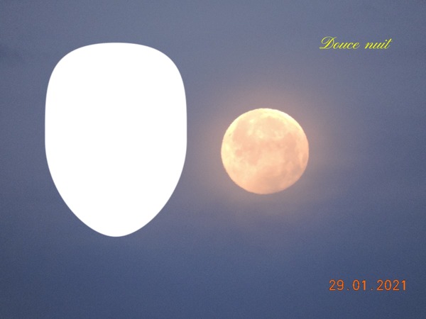 Douce nuit lune Photomontage