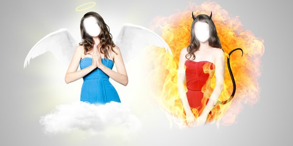 ange et demon Photomontage