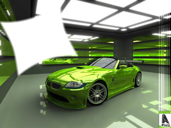 BMW verte Fotomontage