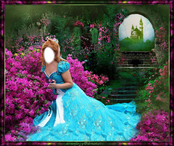 princesse fleurs Fotomontage