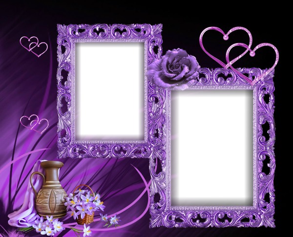 Cadre purple Montage photo