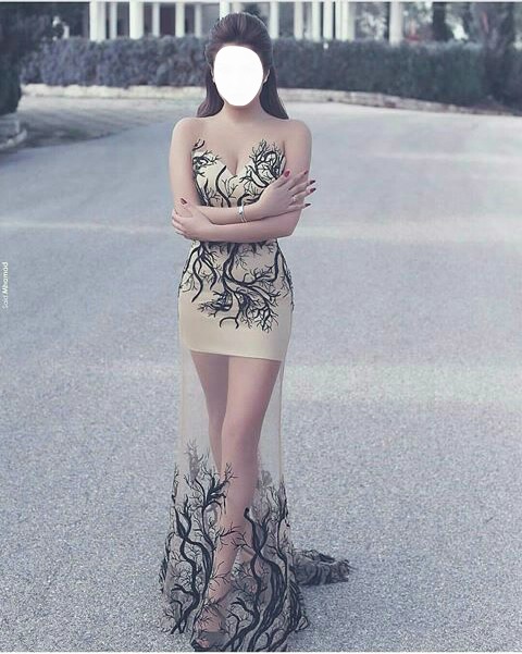 fille en robe de soirée Fotomontaža