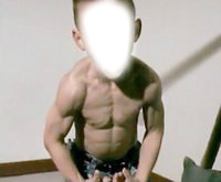 enfant muscle Photomontage