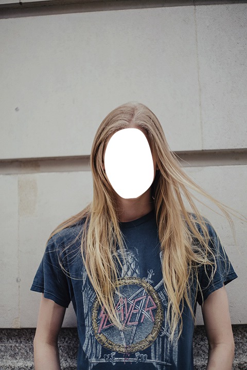 Guy with long hair Fotomontaż