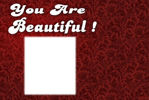 You are beautiful love rectangle 1 Fotomontasje