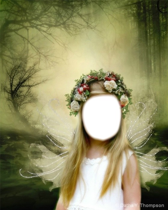 petite fille forêt 1 photo Fotomontagem