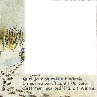 Winnie et Porcinet ''CITATION ZEN'' Photo frame effect