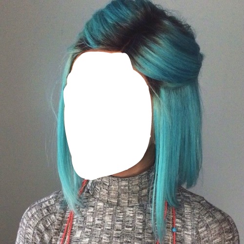 Mavi saç Fotomontage