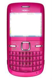 celular rosa Fotomontaggio