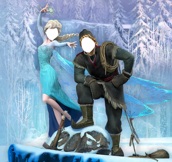 Frozen: Elsa y Kristoff Montaje fotografico