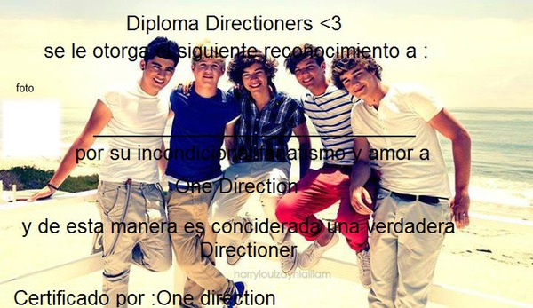 diploma directioners Fotomontage