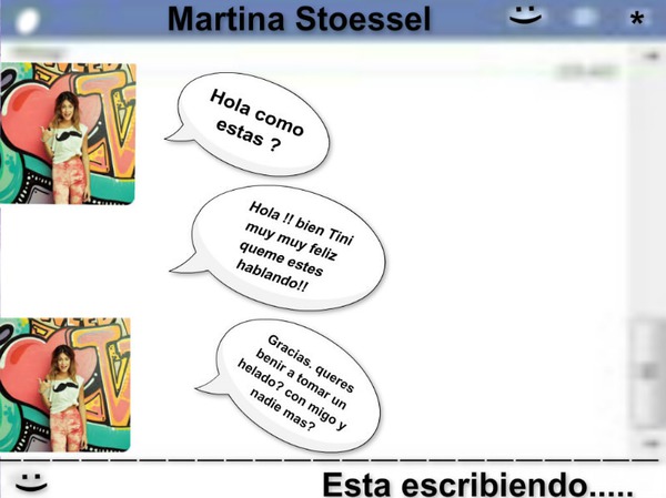 Chat Falso!! con Martina Stoessel Fotomontáž