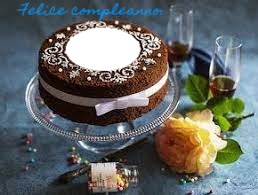 torta di compleanno Photomontage