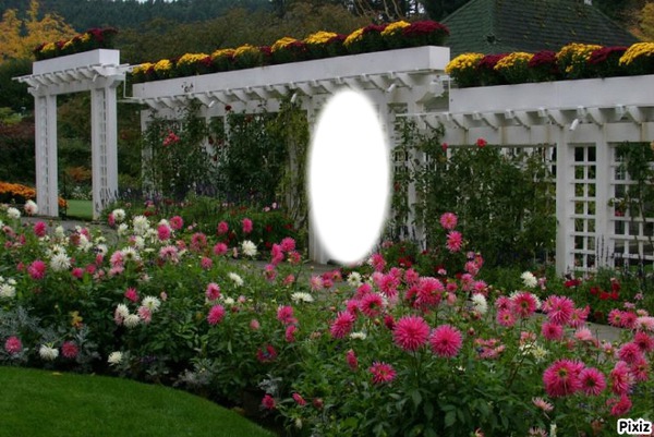 Jardin en fleurs Photomontage