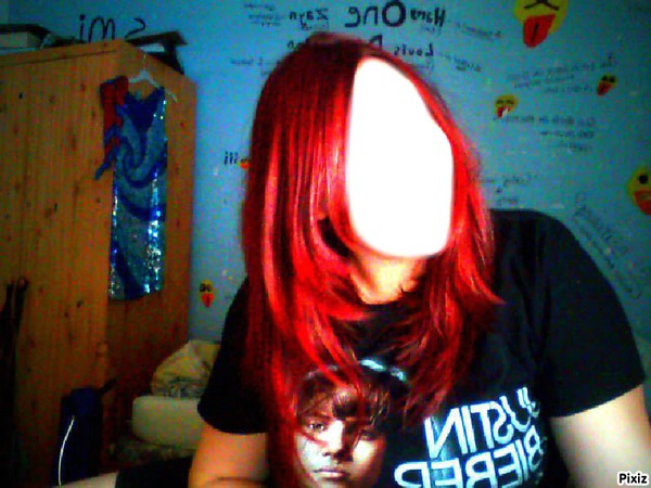 cheveux rouge Fotomontasje