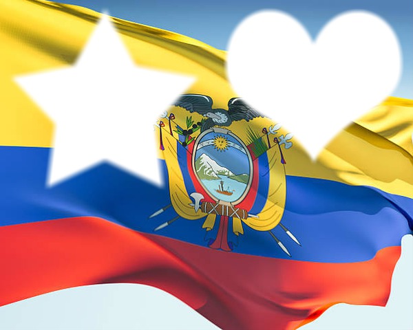 Bandera de Ecuador Montaje fotografico