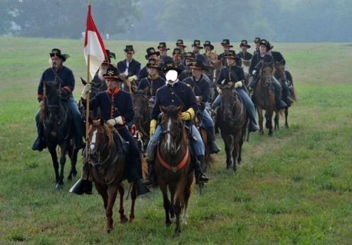 western cavalerie Photo frame effect