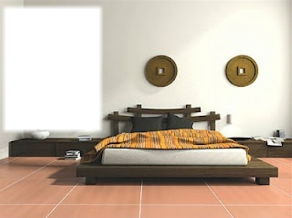 Asian bedroom love 1 rectangle Fotomontāža