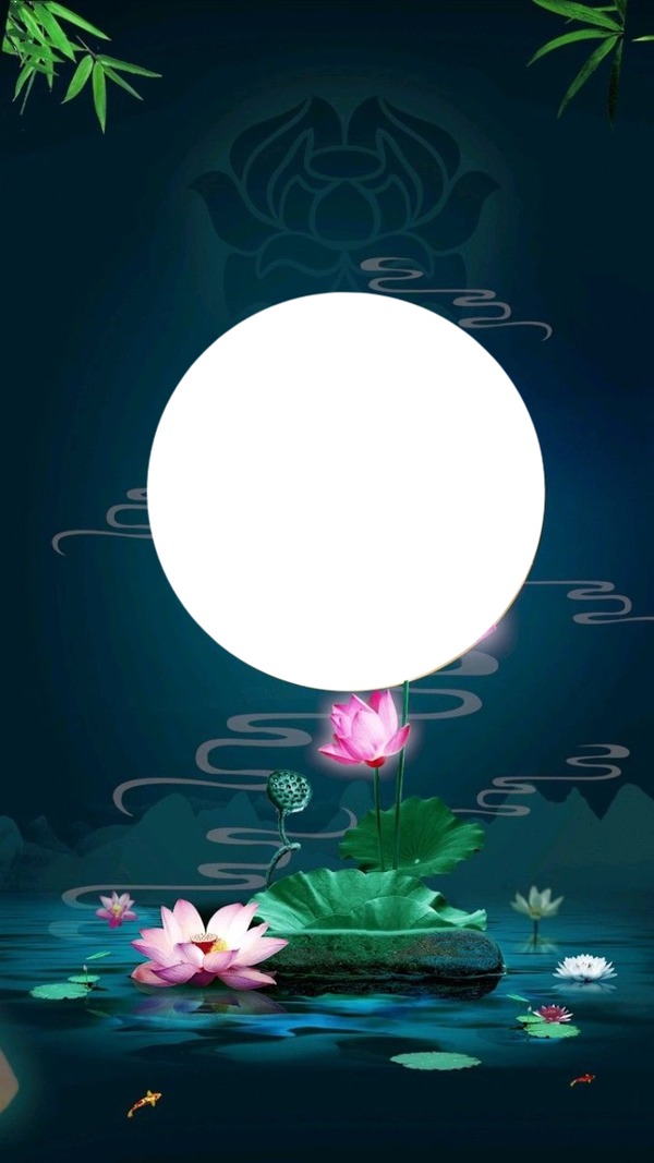 flor de loto. Photomontage
