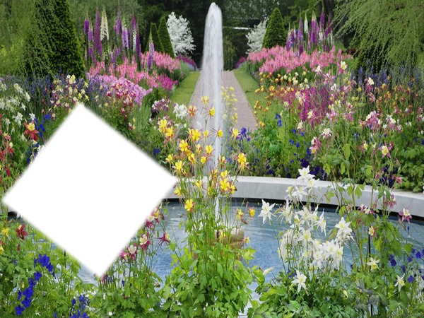 jardin fleuri Fotomontage
