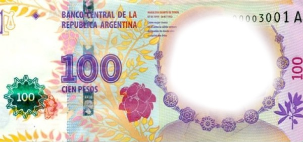 100$ argentinos Montaje fotografico