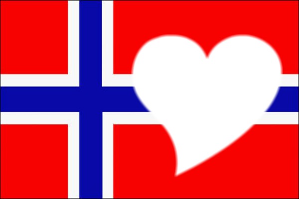Norway flag フォトモンタージュ