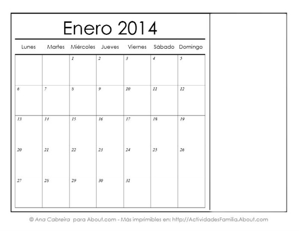 calendario 2014 enero Montaje fotografico