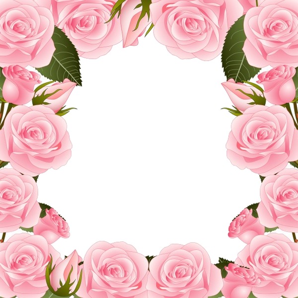 Cadre roses Photo frame effect
