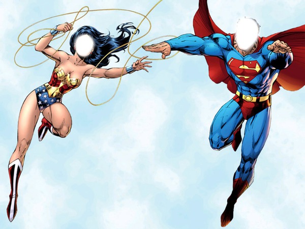 superman et wonder woman Φωτομοντάζ